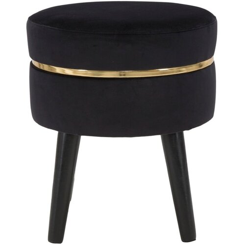 Mauro Ferretti crna tapecirana stolica Paris, ⌀ 35 cm Cijene