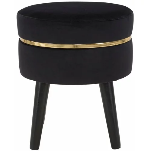 Mauro Ferretti Paris črn oblazinjen stolček, ⌀ 35 cm