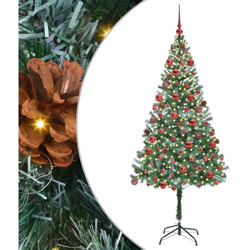  Umjetno božićno drvce s stalakom Zelena 180 cm PVC i čelik Slike