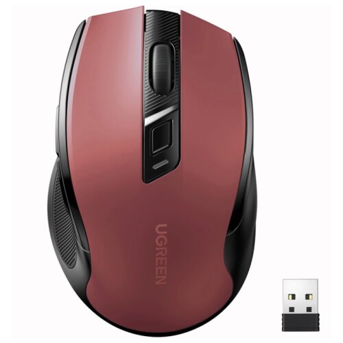 Ugreen Brezžična mi&scaron;ka Bluetooth 5.0 in 2,4 Ghz z USB sprejemnikom - rdeča Cene