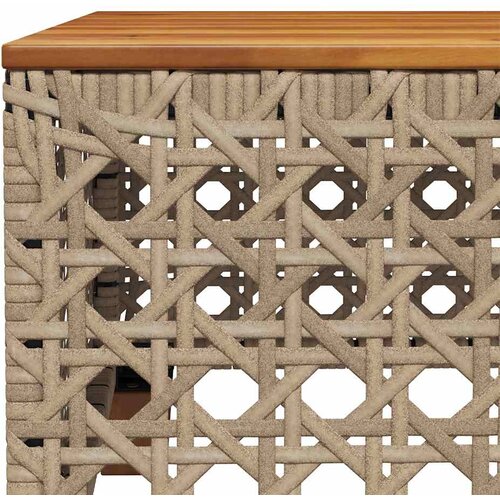  10-dijelni set vrtnih sofa s jastucima bež od poliratana 317.5 x 254 x 69 cm Slike