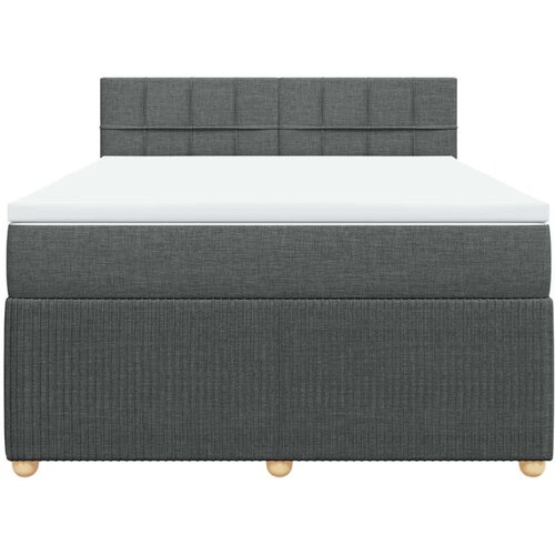 vidaXL Krevet s oprugama i madracem tamnosivi 140x190 cm od tkanine Cijene