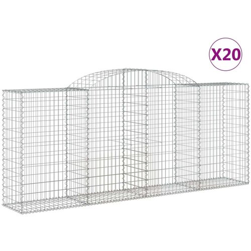  Lučne gabionske košare 20kom 300x50x120/140cm pocinčano željezo Cijene