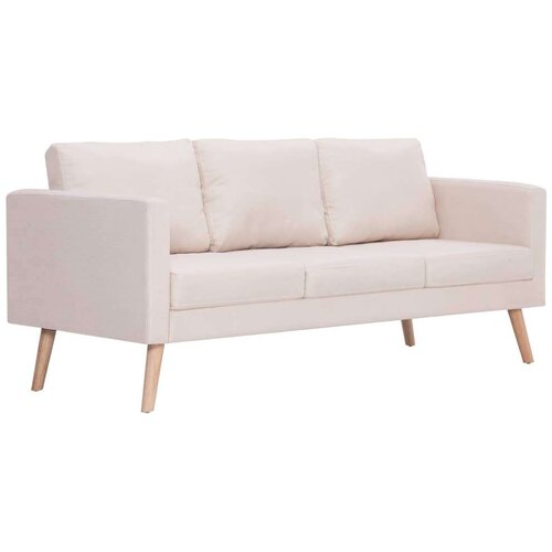  2-dijelni set sofa od tkanine krem Slike
