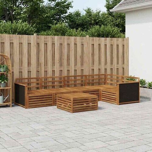  Set vanjskih sofa 6 kom. Prirodna Čvrsto drvo akacije Cijene