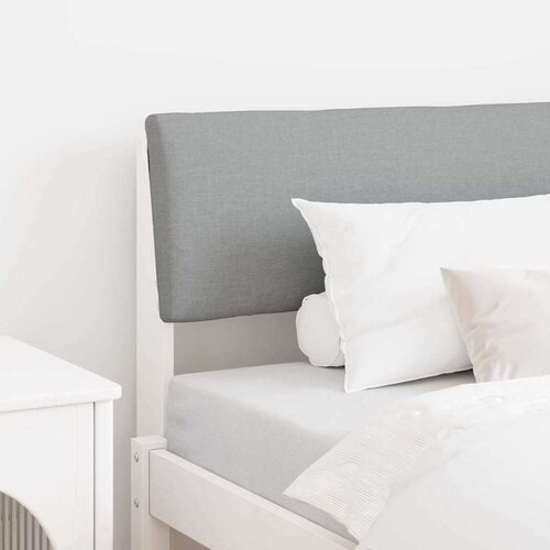 vidaXL Tapecirano vzglavje Svetlo siva 90 cm Masivno borovo les Cene