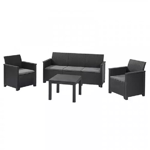 Keter Ba&amp;scaron;tenski set Elodie 3 seater grafit CU 246150 Slike