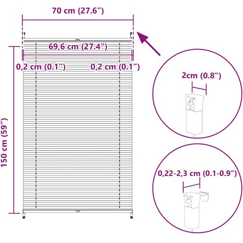  Bijele žaluzine 70 x 150 cm Slike