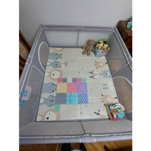 Joy komplet Ogradica za bebe 180*200 cm + Premijum podloga Duck&Bear ( 19373 ) Slike