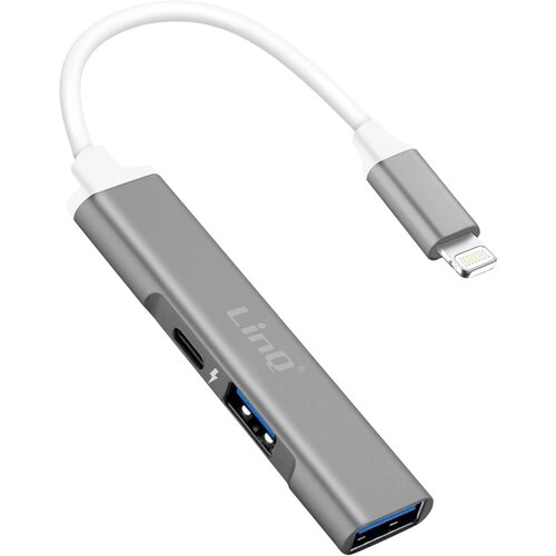 LINQ iPhone / iPad hub Lightning prikljucek na 2x USB 1x iPhone Lightning vticnico, (21262067) Slike