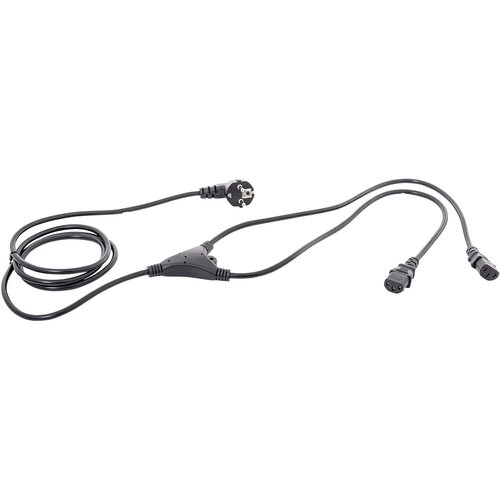 Hawa IEC Y-kabel [ z za&scaron;čitenim vtičem - IEC-vtičnica C13] črne barve 2.35 m 1008274, (20422084) Cene