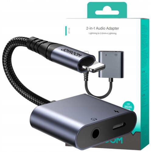 Joyroom SY-L01 2V1 AVDIO ADAPTER LIGHTNING NA 3,5 MM + LIGHTNING (ČRN), (5000292984) Cene