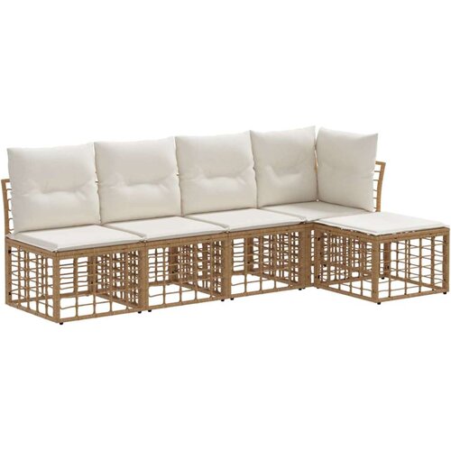  Set vanjskih sofa Prirodna Poliester - Prirodna bez stola Cijene