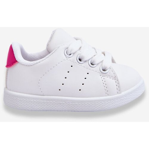 Kesi Kids Sports Shoes White and Pink Miles Cene