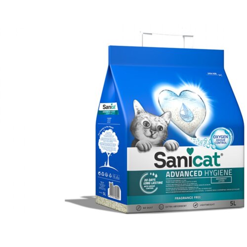 Sanicat posip za mačke advanced hygiene fragrance free 5l Cene