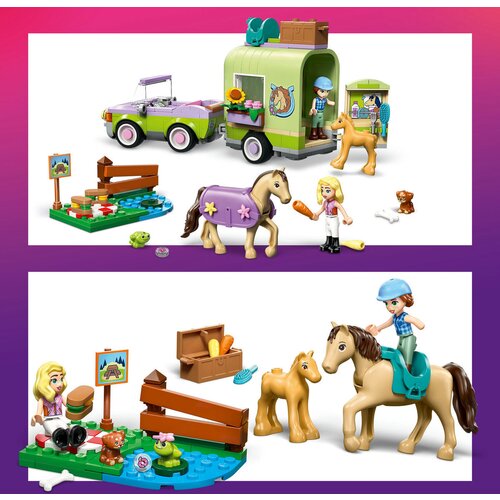 Lego Friends - Prikolica za kobilu i ždrijebe (42695) Slike