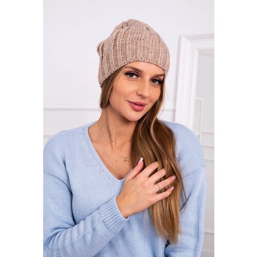  Cap with fleece Ida K320 dark beige Slike