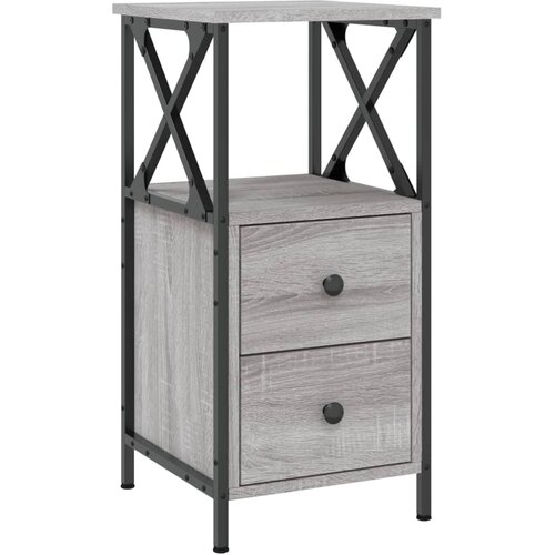 Maison Chic Nočna omarica - Nočna miza siva sonoma 34x35,5x70 cm inženirski les, (21688757) Slike