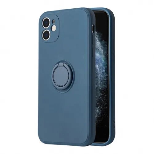 Onasi Silikonski ovitek Liquid Ring za Xiaomi Redmi Note 11 5G - modra Slike