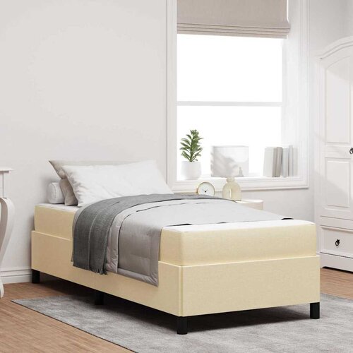 vidaXL Krevet s opruga kutije Krem, Crna 90 x 200 cm Cene