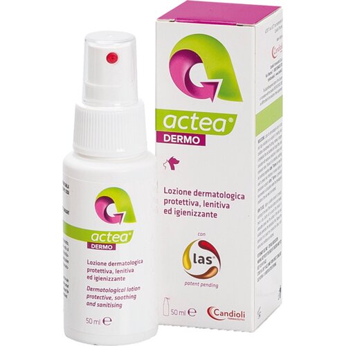 Candioli Actea Dermo Losion za za&amp;scaron;titu, umirivanje i dezinfekciju kože pasa 50 ml Slike