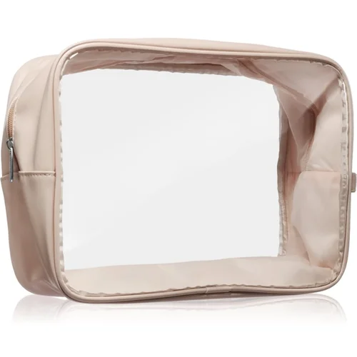 Notino Travel Collection Cosmetic bag transparentna kozmetička torbica XL Beige 1 kom