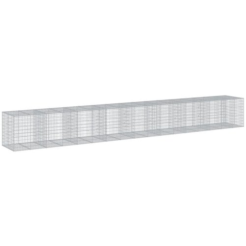 vidaXL Gabionska košara s pokrovom 850x100x100 cm pocinkano železo, (21413600) Cene