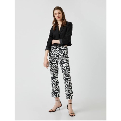 Koton zebra patterned trousers slim fit Slike