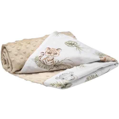 Medi Partners Blanket 75x100 cotton + minky – Safari + beige Minky Cene