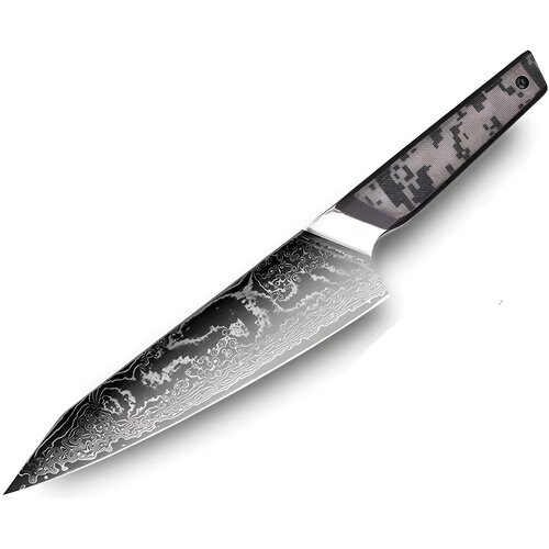 IZMAEL Damasku kuhinjski nož TA-37575 - Kiritsuke / Crna / Siva Cene