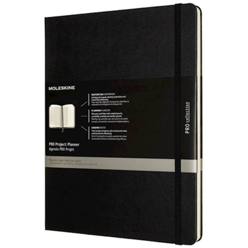 Moleskine Beležnica Pro XL trde platnice, črna &amp;ndash; črte Slike