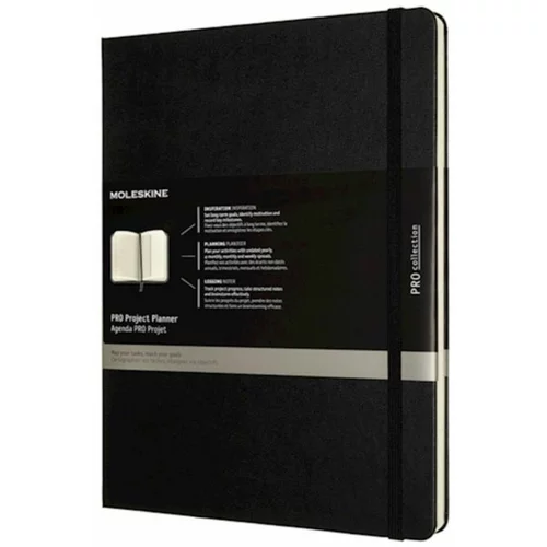 Moleskine Beležnica Pro XL trde platnice, črna – črte