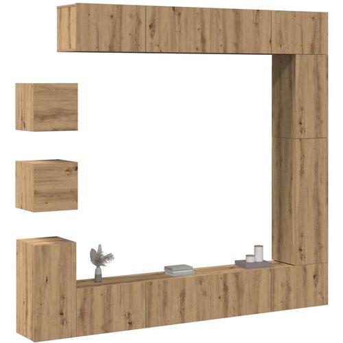 Furnova TV omara 9-delna stenski artisan hrast inženirski les, (21923161) Slike