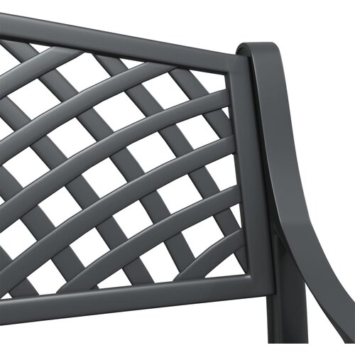  Vrtna klupa 102 cm od lijevanog aluminija crna Slike