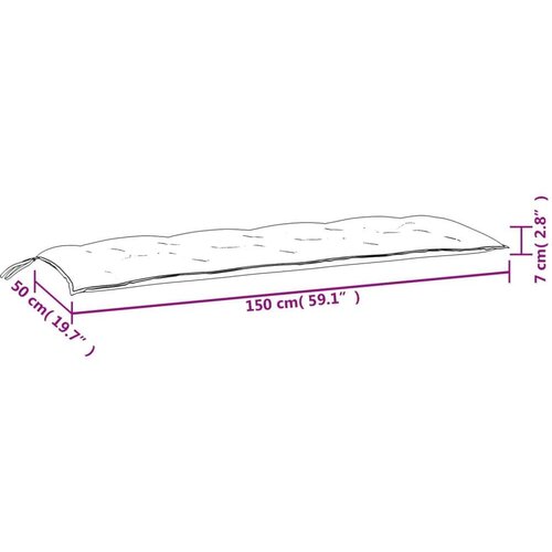 vidaXL Blazina za vrtno klop 2 kos melanž antracit 150x50x7 cm blago Cene