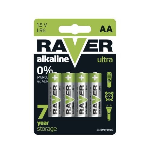  Baterija RAVER Alkaline LR6 AA 4 blister 4/1 Cene