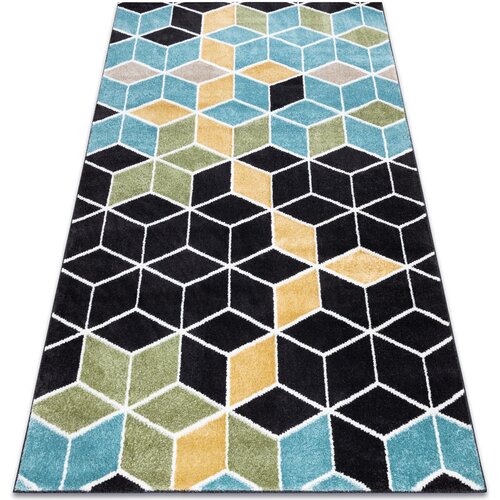 RugsX Preproge Preproga POLI 9139A Cube kocka 3D črna 120x170 cm Črna Cene