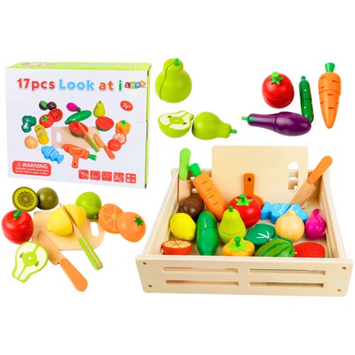  Fruits Vegetables Wooden in Magnet Box Kitchen Cene