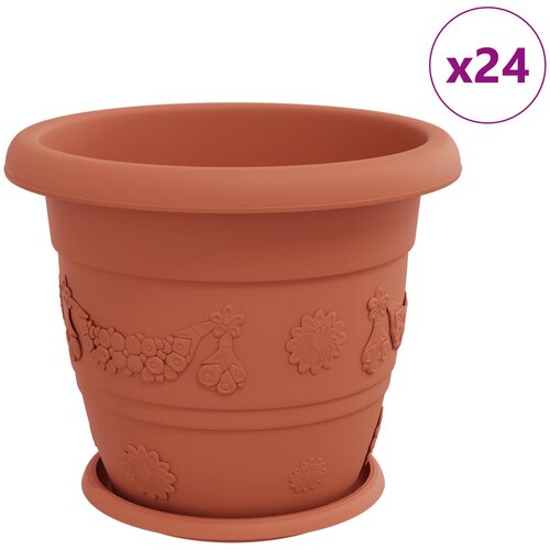  Saksije za biljke 24 pcs Crvena cigla &amp;Oslash; 34 x 28 cm Plastika Slike