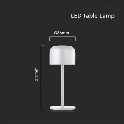  LED prigu&amp;scaron;iva stona lampa LED/1,5W/5V 2700-5700K IP54 bela Slike