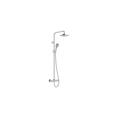 Hansgrohe Vernis Blend 200 Chrome tuš sistem usponski sa termostatskom baterijom, ručnim tuš setom i okruglim nadglavnim tušem 26276000 Cene