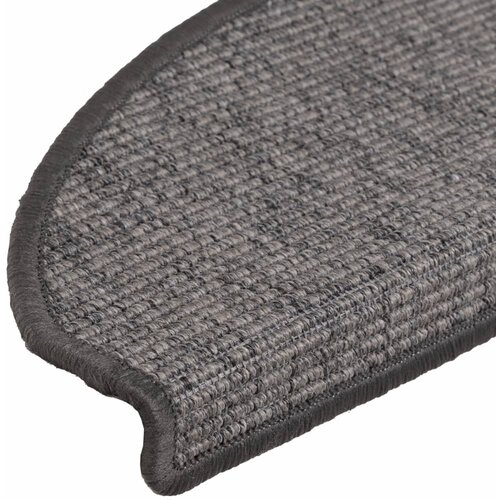  Prostirke za stepenice 15 kom 65x21x4 cm bež i sive poluokrugle velike Slike