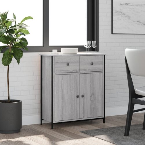 vidaXL Komoda siva sonoma 70x30x80 cm inženirski les Cene