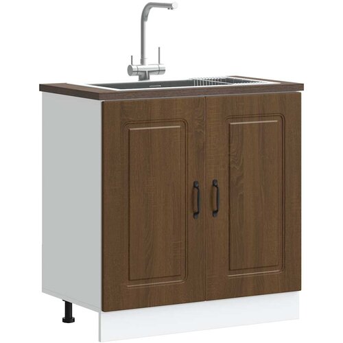 vidaXL Donji ormarić za sudoper Kalmar boja hrasta 80x46x81 5cm drveni Cijene