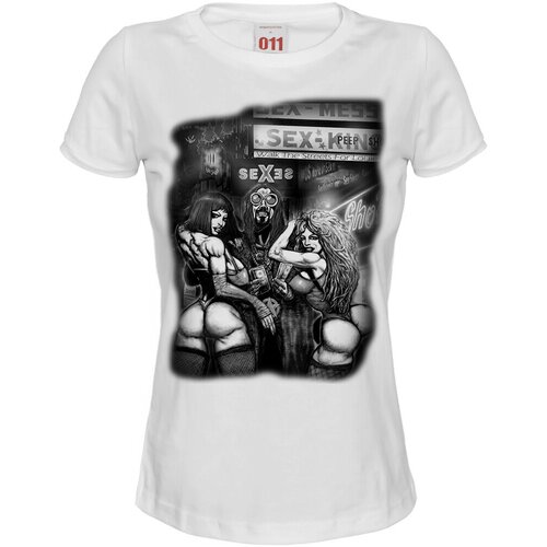 011Shop Ženska majica kratkih rukava &amp;quot;Walk the streets for Louie&amp;quot;, Bela Slike