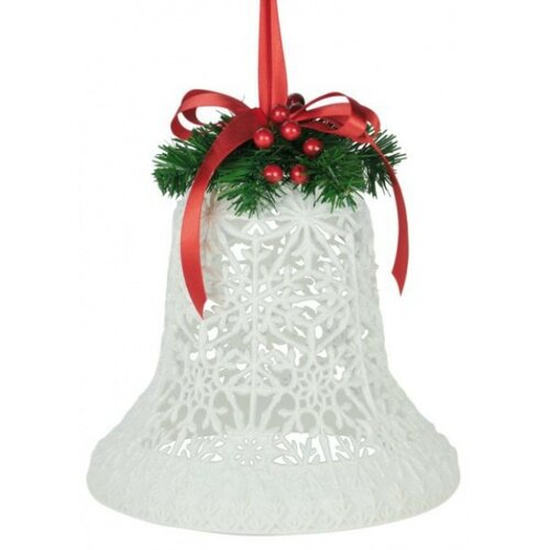 Novogodišnje zvono čipkasto belo 200mm ( 5704 ) Slike