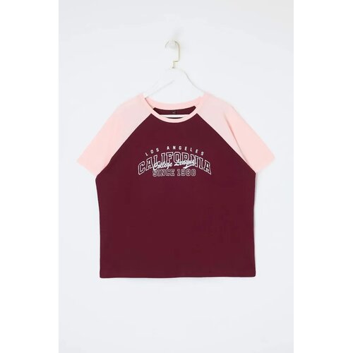 Trendyol Ženska majica Tbbss23Bf00014, Bordo Slike