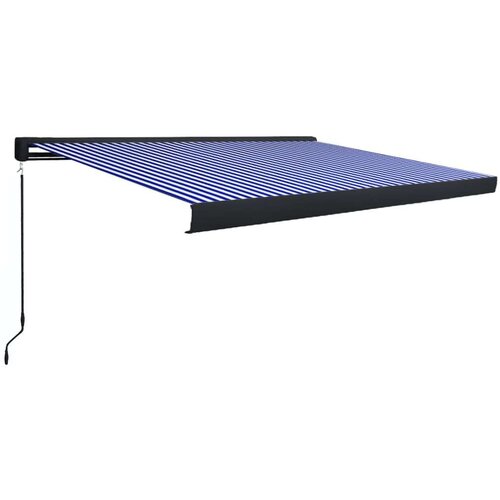  Ročno zložljiva kasetna tenda 400x300 cm modra in bela, (20693061) Cene