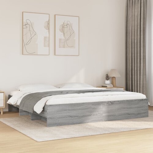 Furnova Posteljni okvir siva sonoma 200x200 cm inženirski les, (21940262) Cene