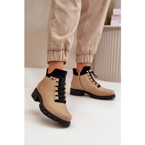 Boto Low Women's Boots Insulated Eco Leather Beige Erisabelle Cene